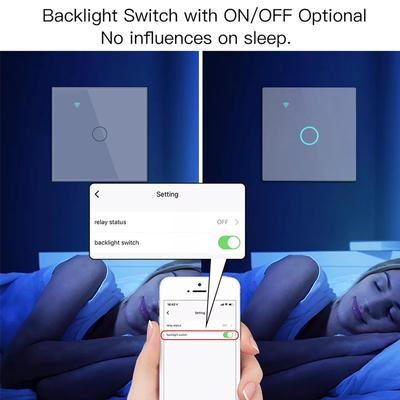 Tuya WiFi Smart Switches 1/2/3/4 Gang Touch Light Switch Wall Switches Neutral Wire Smart Life App Work With Alexa Google