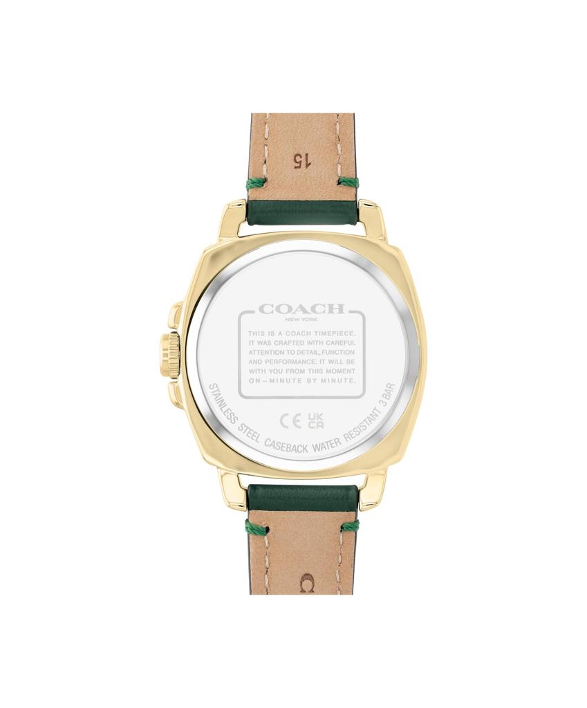 Coach BOYFRIEND Gold Dark Green 14503982 Women's Watch, Dial, Strap, (Official Import)