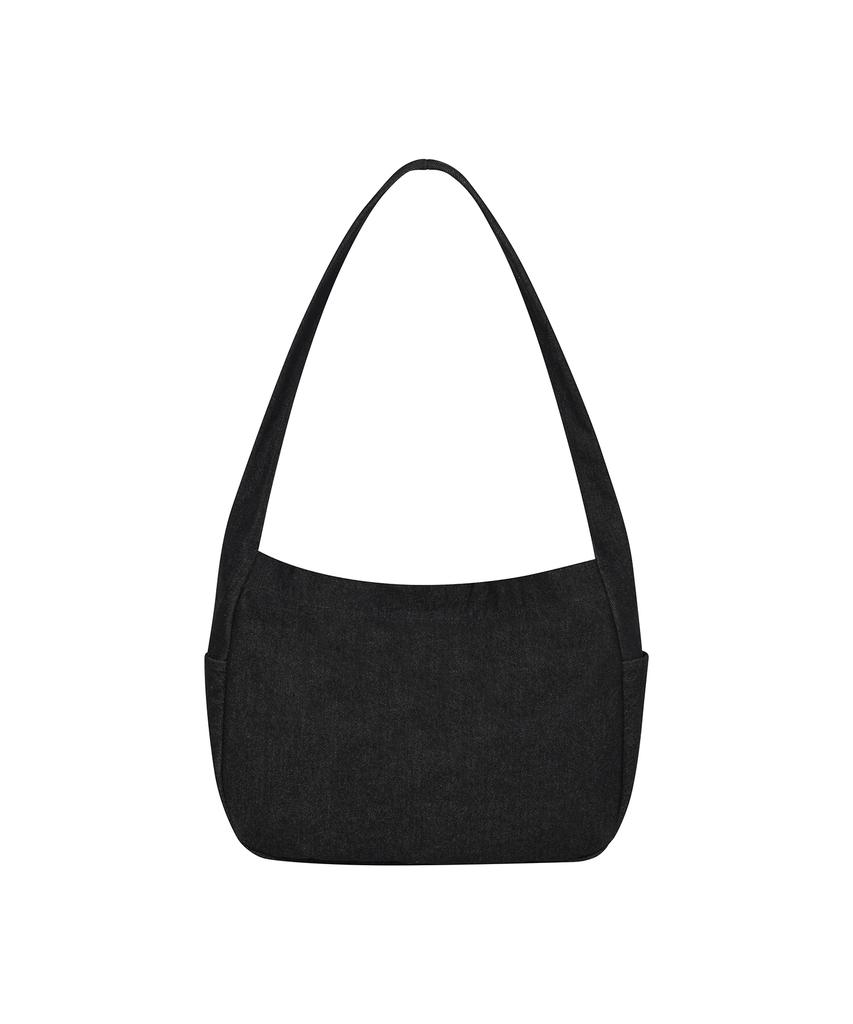 Lmr Cat Symbol Applique Washed Crossbody Bag Black