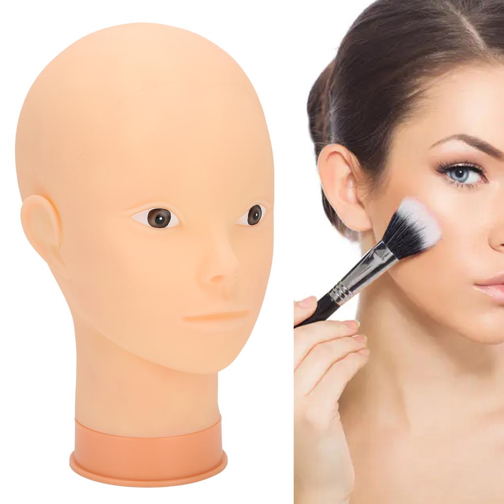 Hut Perücke Display Mannequin Kopf Modell Make-Up Training Praxis Glatze Mannequin Kopf (Rosa Basis)ohne Make-up