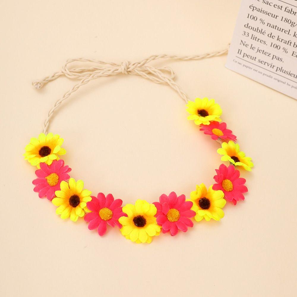 Flower Decoration Sunflower Headband Simulated Daisy Hairband  Festival Hair Accessories