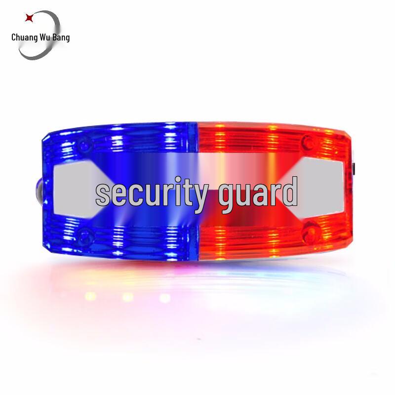 Chuangwubang Rechargeable Red Blue LED Shoulder Warning Light