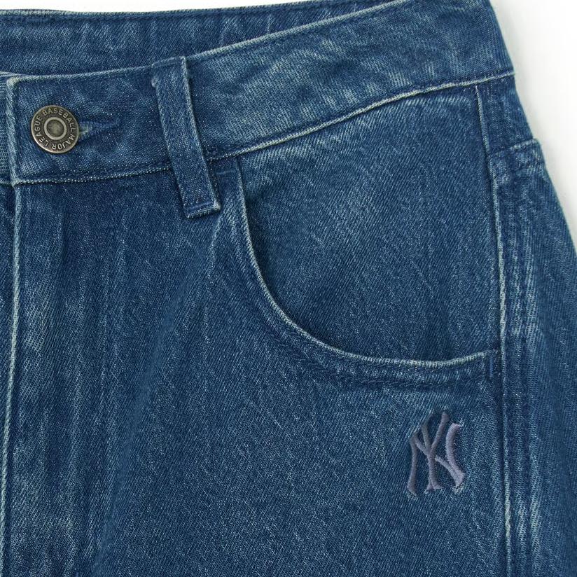 MLB New York Yankees City Series Loose Comfortable Versatile Casual Jeans Women Bottoms 3FDPV0154-50INS