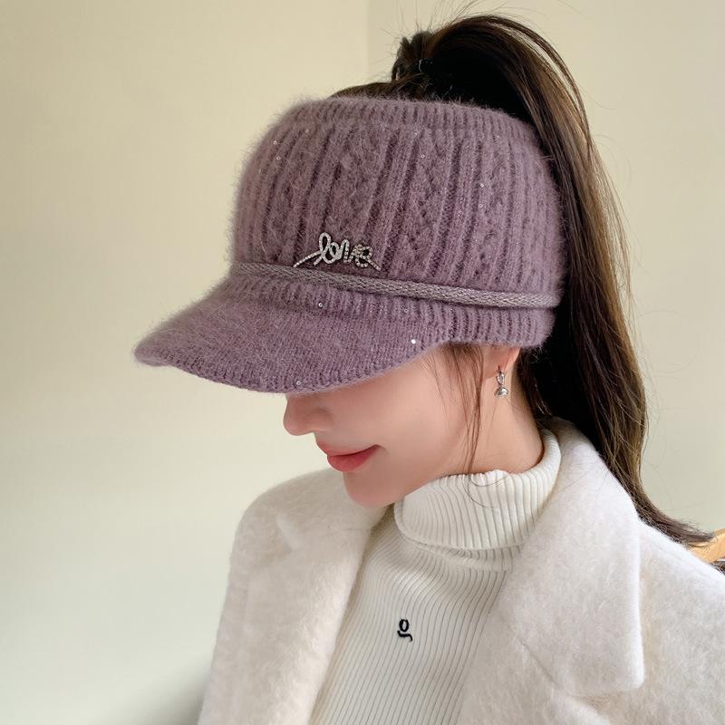 

Детская демисезонная и зимняя новая теплая плюшевая бейсболка с защитой для ушей, с возможностью завязать хвостик, с открытым верхом, для большого обхвата головы One Size