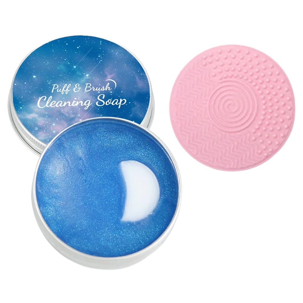 Makeup Brush Cleaner Soap Solid Brush Cleaning Mat Removes Cosmetic Color Brush Cleaner Pad for Cleaning Makeup Sponges Brushes