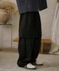 Mallen Unisex See-Through Layered Pants Black