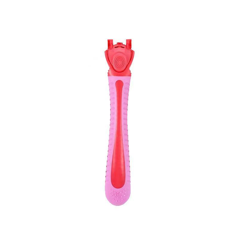 Women's 6-Layer Manual Razor for Body, Underarm, Pubic, and Leg Hair Removal.