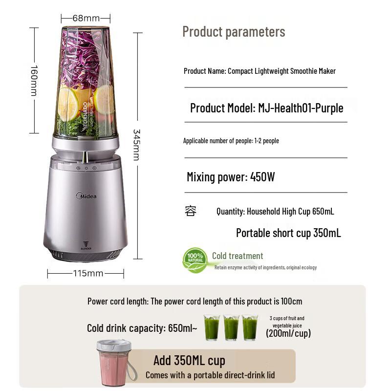 Midea Slim Waist High-Power Blender