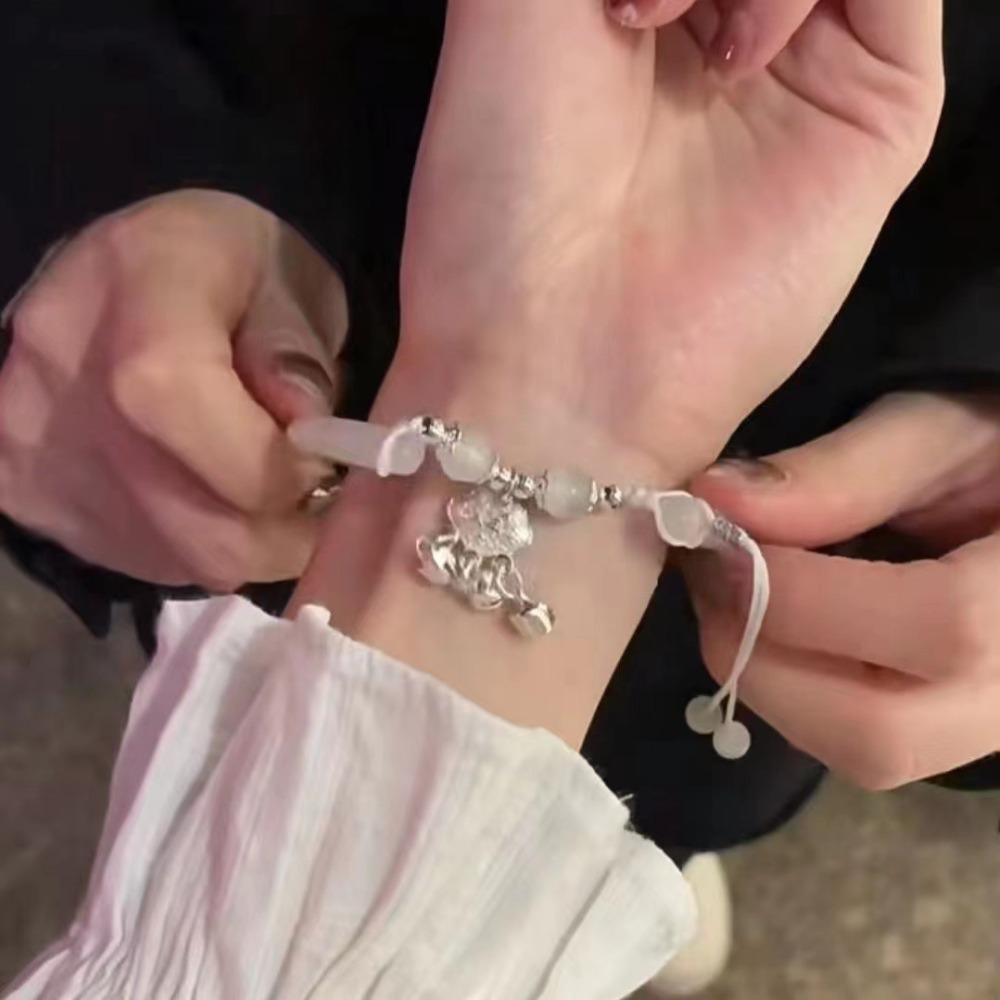 Adjustable Longevity Lock Pendant Bracelet Vintage Bell Fringe Bracelet  Gifts