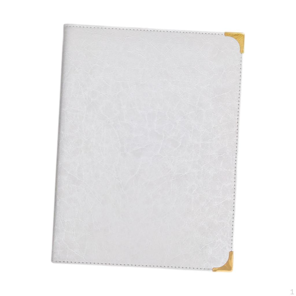 Menu Cover 6 Views Premium Commercial Refillable Metal Corners Holder Menus Folder for Hotel