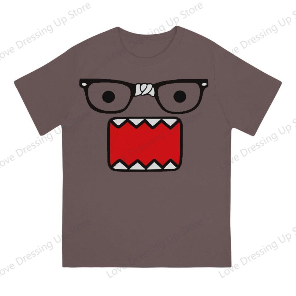 Domo Kun Print Funny Short Sleeved T-shirt Men
