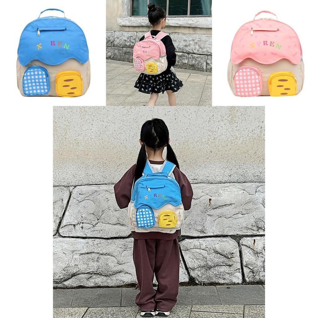 Cute Mushroom House Design Childrens Backpack Breathable Canvas For Kids