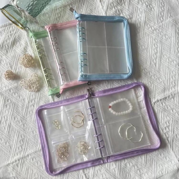 Anti-oxidation Jewelry Organizer Album Earrings Storage Booklet Transparent Necklace Bracelet Rings Holder Case Pouch