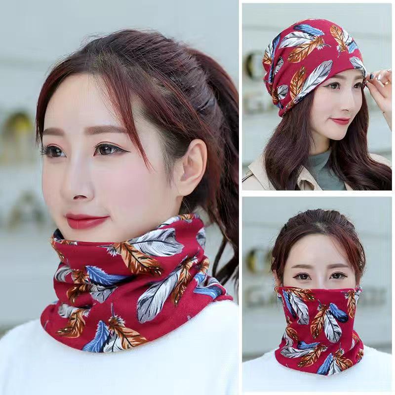 

Женский многофункциональный снуд большого размера: Зимний бафф для шеи и многофункциональный шарф-повязка на голову 55-63 cm