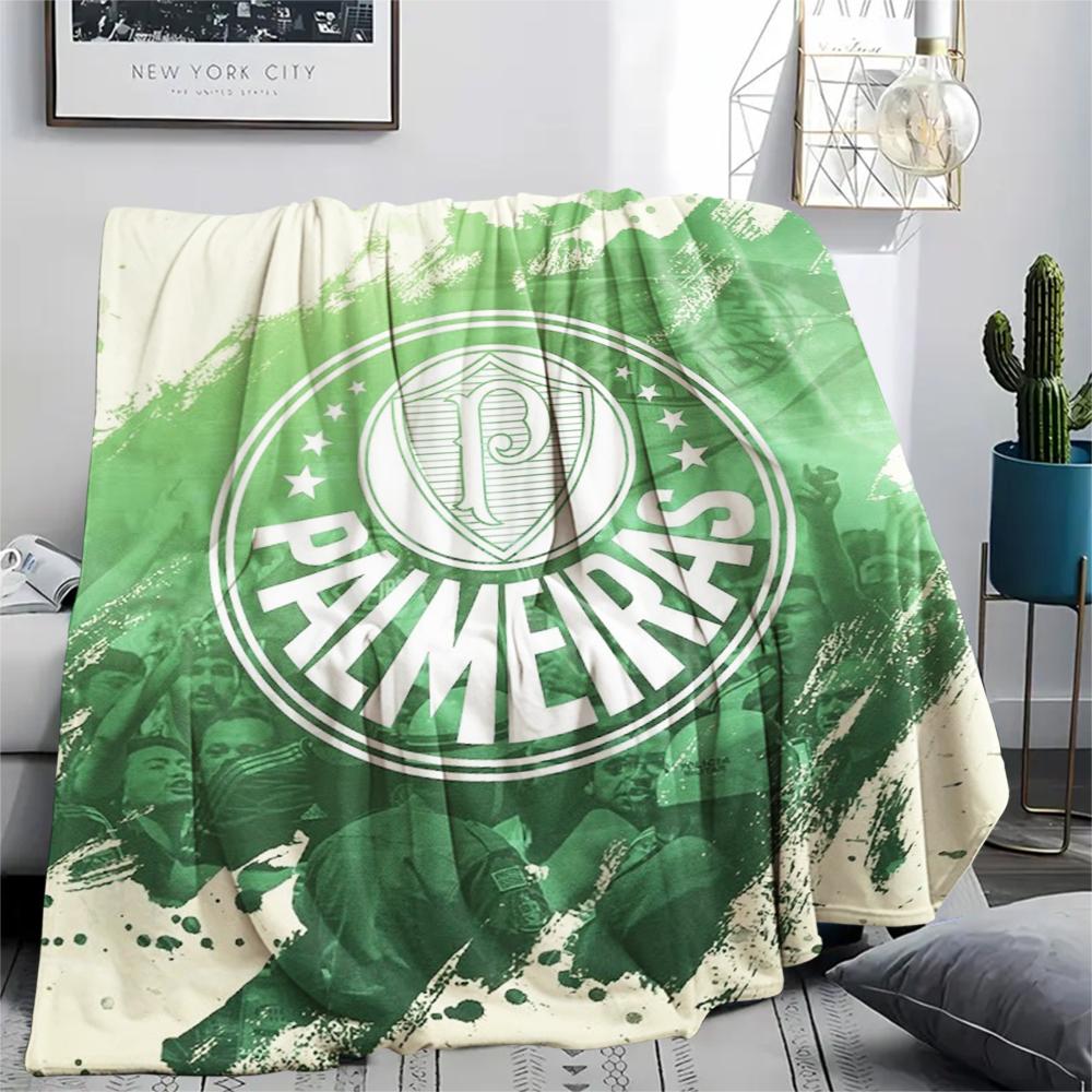 Palmeiras FC Pattern Flannel Blanket, High Quality Comfortable for All Seasons, Home Decor, Warmth and Comfort, Perfect for Gifts.