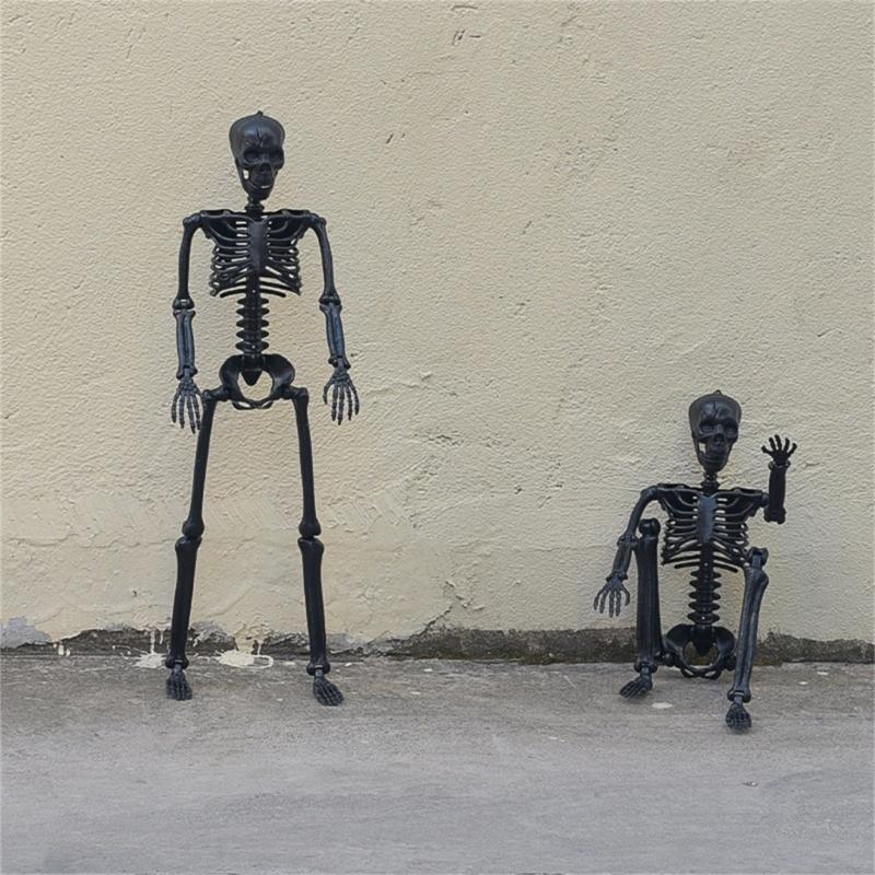 Realistic Full Body Human Bone Halloweens Props Flexible Joints Portable Plastic Indoor Outdoors Decoration