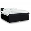 VidaXL Slat Bed Base with Mattress Black 180x200 Cm Fabric 3289851