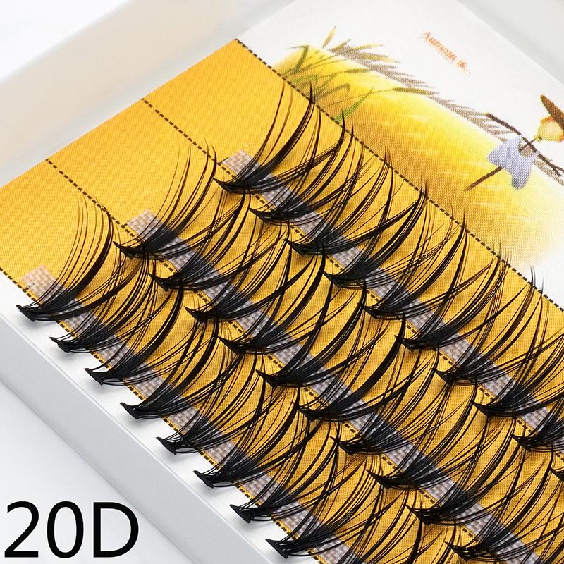 

1 коробка/60 пучков/накладные ресницы 20D/30D, отдельные пучки ресниц, натуральные толстые накладные ресницы, наращивание ресниц для макияжа C&0.07mm&15mm