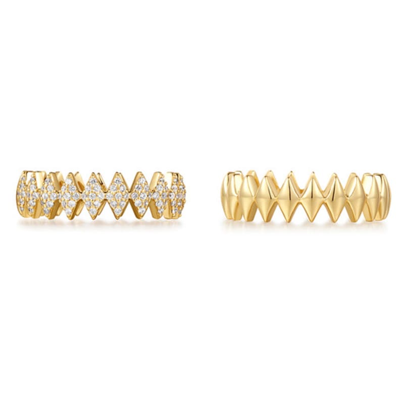 ANIA HAIE Half Pave Sparkle 925 Silver Ring R061-04G