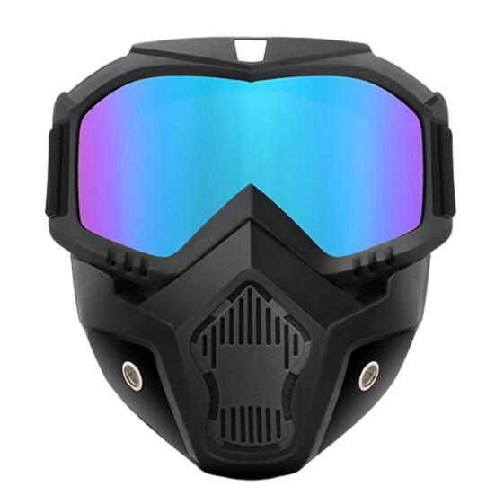 Vollgesichts-Schutzbrillenmaske, Abnehmbare Radsport-Schutzbrillenmaske mit Antibeschlag-HD-Linse, Große Sichtschutzhaube, UV-Schutz-Gesichtsschutz für Bauarbeiten Schweißen