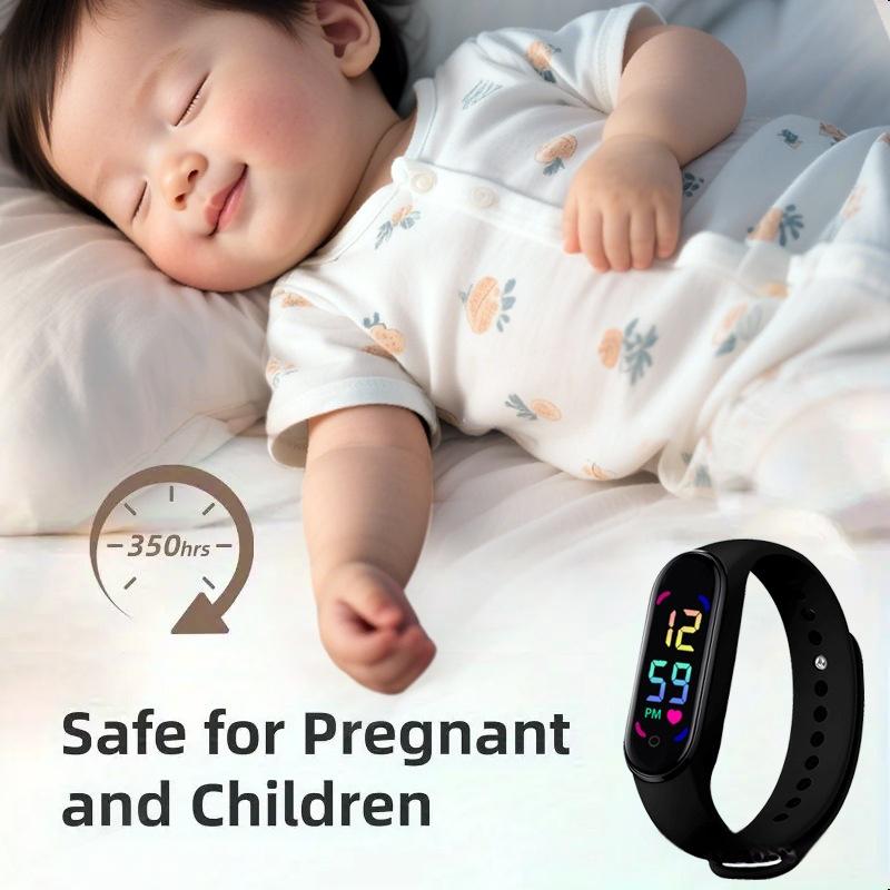 Lenovo Mosquito Repellent Wristband LED Time Display Watch Wearable Physical Ultrasonic Non-chemical For Home Outdoor Sport 2026