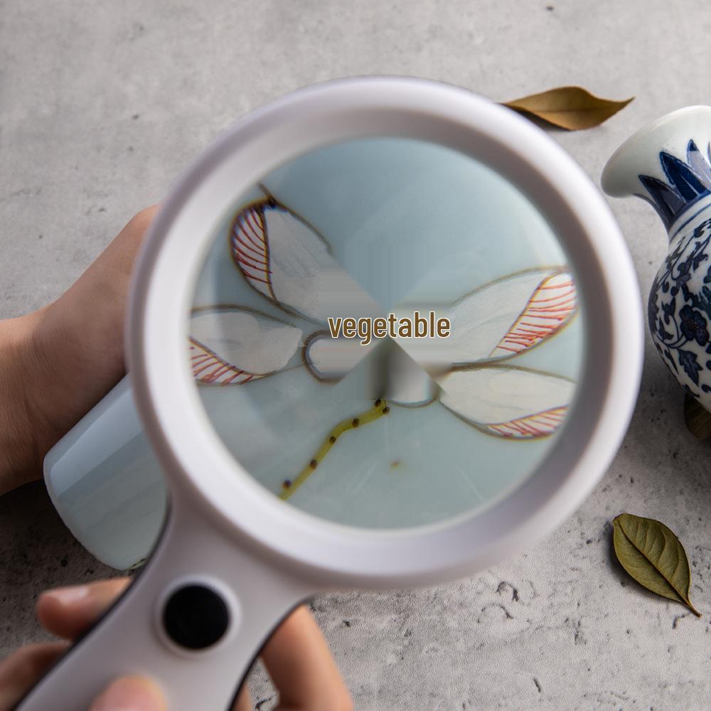 Large Handheld Reading Magnifier: High-Def, High Magnification for Elderly & Children Reading Newspapers