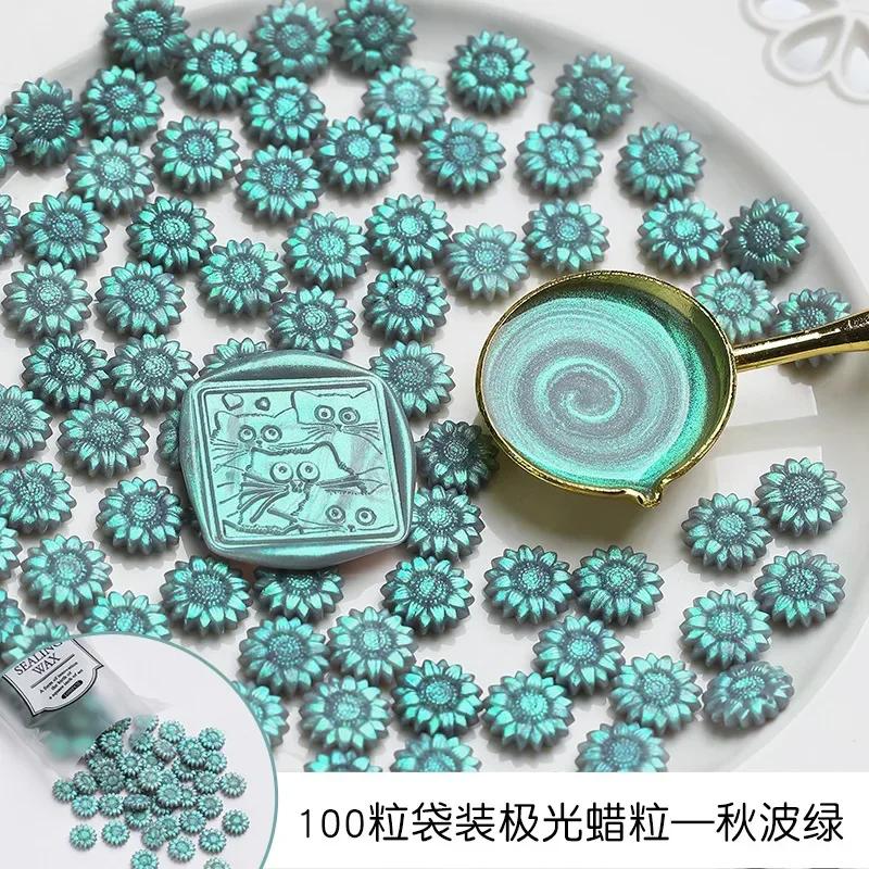 New 500g Aurora Sealing Wax Particles Sunflower Colorful Wax Material DIY Hand Account Invitation Greeting Card Making
