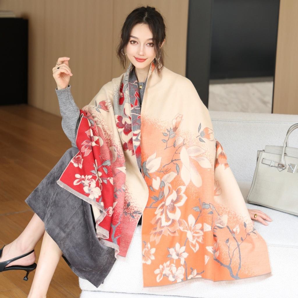 Print Cashmere Scarf Women Thick Warm Winter Blanket Female Luxury Quality Shawl Wrap Bufanda  Poncho Echarpe Pashmina