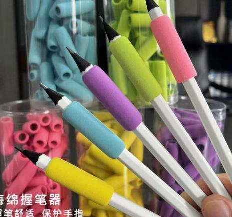 Pencil 6 Pack, Sponge Handwriting for Kids and Adults, Soft School Supplies