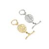 14K Gold-Plated Thick Gold Leaf Branch and Tree Seed OT Buckle for DIY Handmade Necklace Accessories
