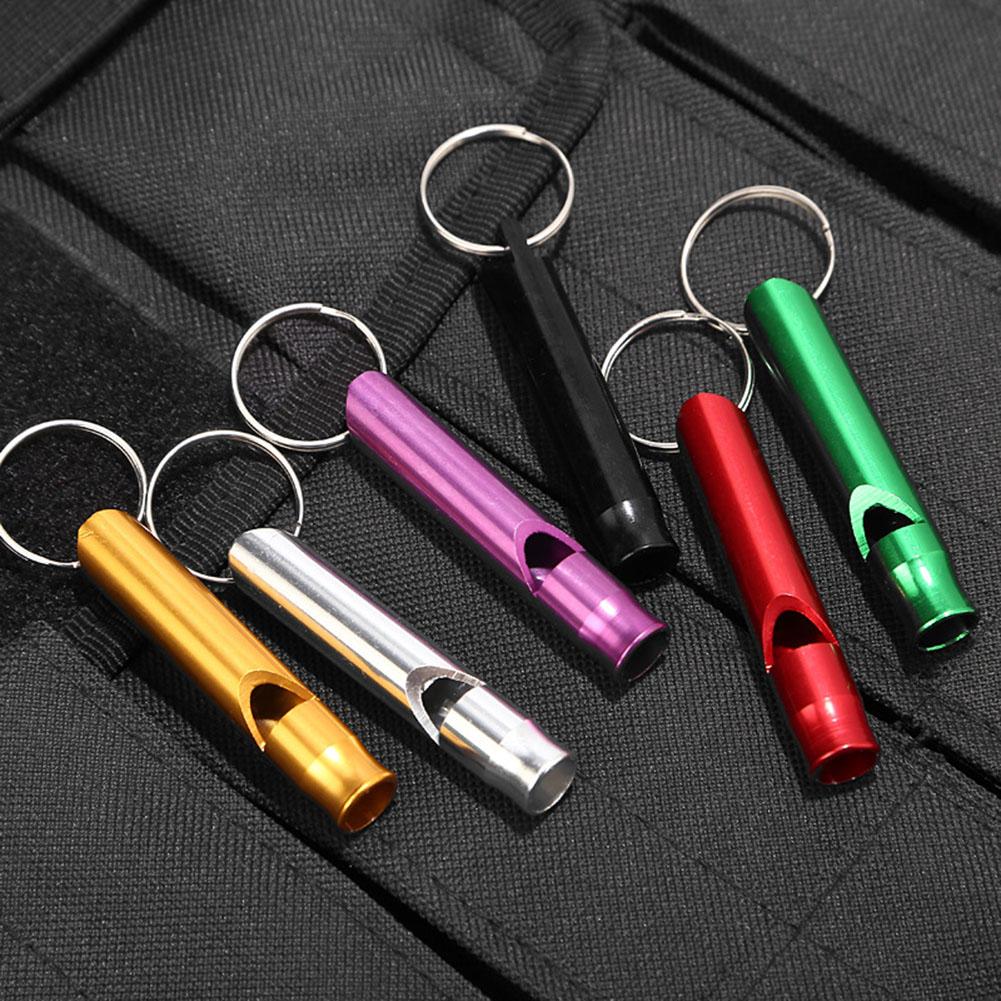 Aluminum Alloy Emergency Whistle Ultralights Safety Survival Whistle For Camping Hiking Outdoor Emergency