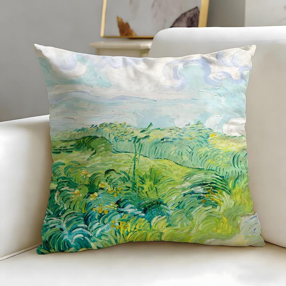 Classic Painter Van Gogh Cushion Cover Soft & Easy-Wash Pillow Case – Versatile for Couch, Bed, Travel and Office