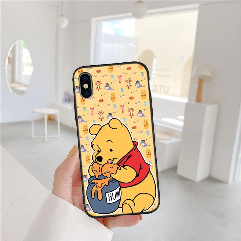 CJ104 Winnie the Pooh Soft Shell Phone Case for Redmi Note 8 9 Pro Max 9S 9T 9C NFC 8T 8A 10A A4