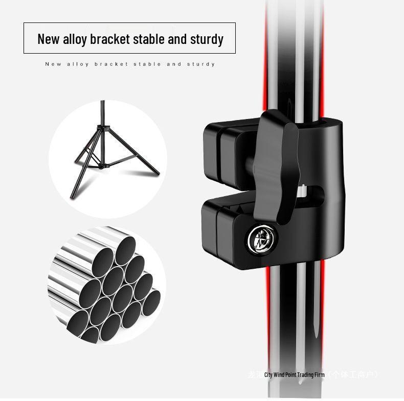 Outdoor Multi-Functional Phone Stand Tripod with Fill Light for Streaming & Photography