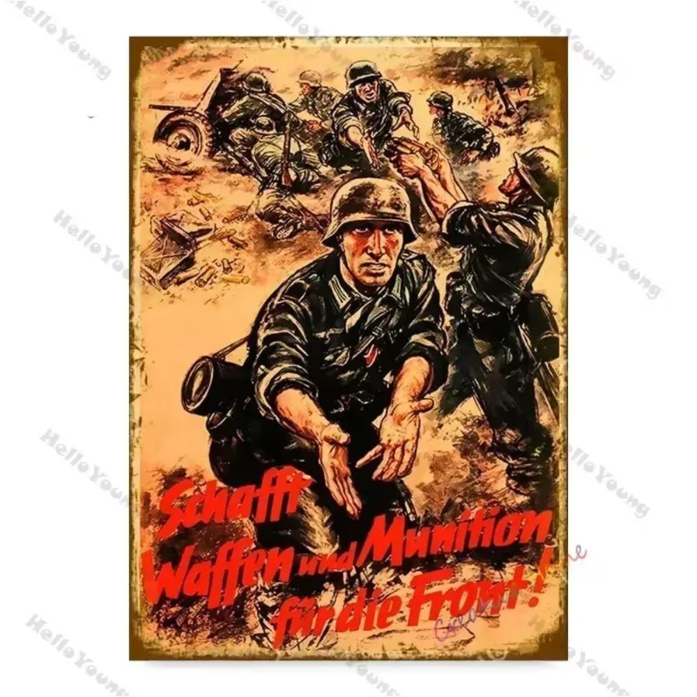 BarCafeVintageArt Keep Quiet Metal Sign-Vintage German Poster, Cave Sign|Great for Decorating Home Bar, Garage, Cafe&Living Room