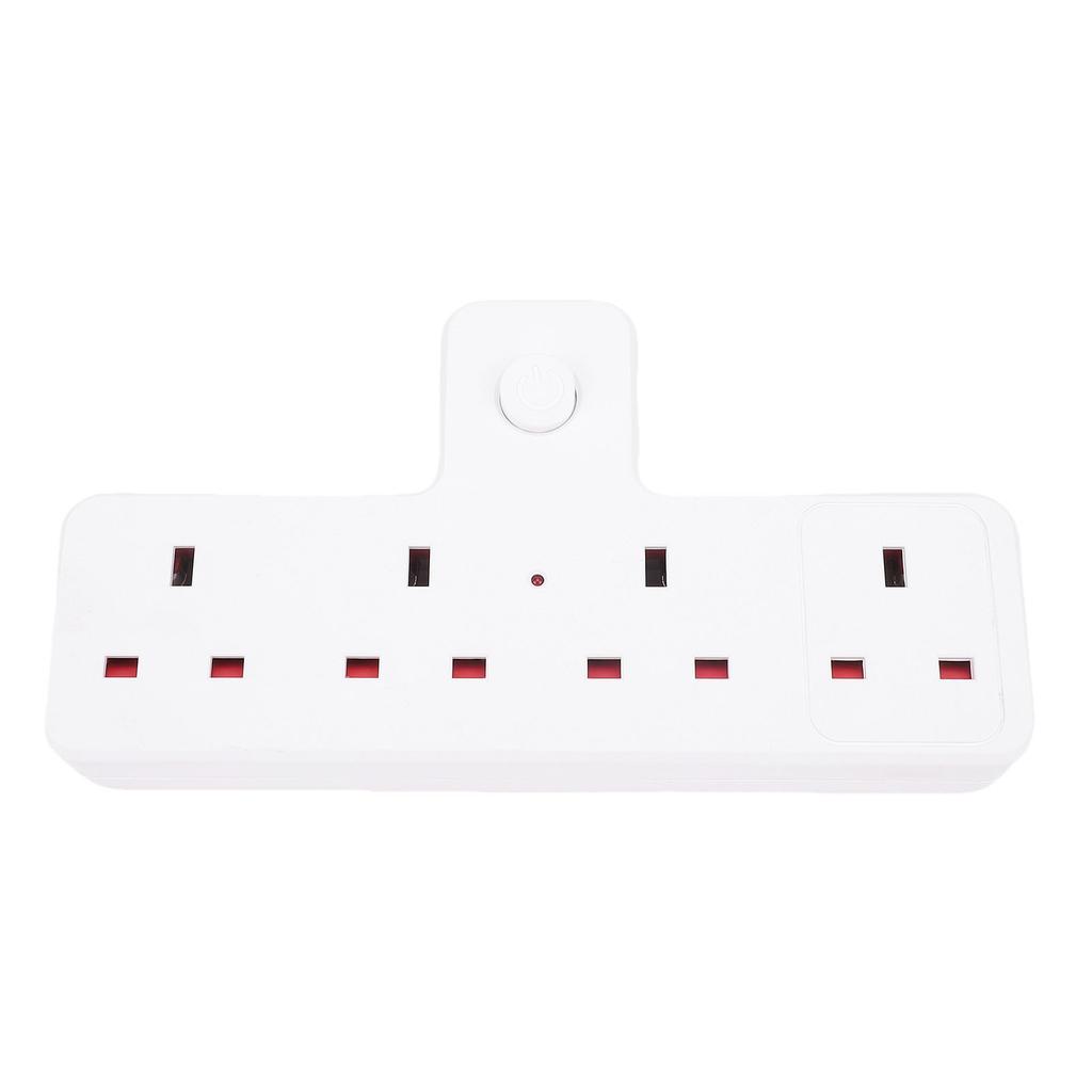 Outlet Extender 1 to 4 Multi Plug Wall Splitter 2500W 13A Multifunctional Power Strip with 75N     Door for Home