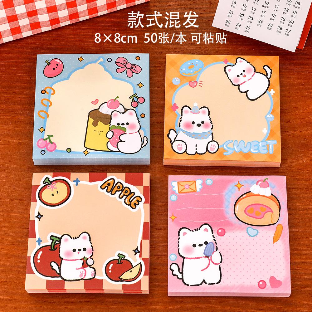 

Cartoon Notepad Dog Memo Pad Self-adhesive Sticky Note Decal Scrapbooking DIY Diary Kawaii Stationery School Supplies
