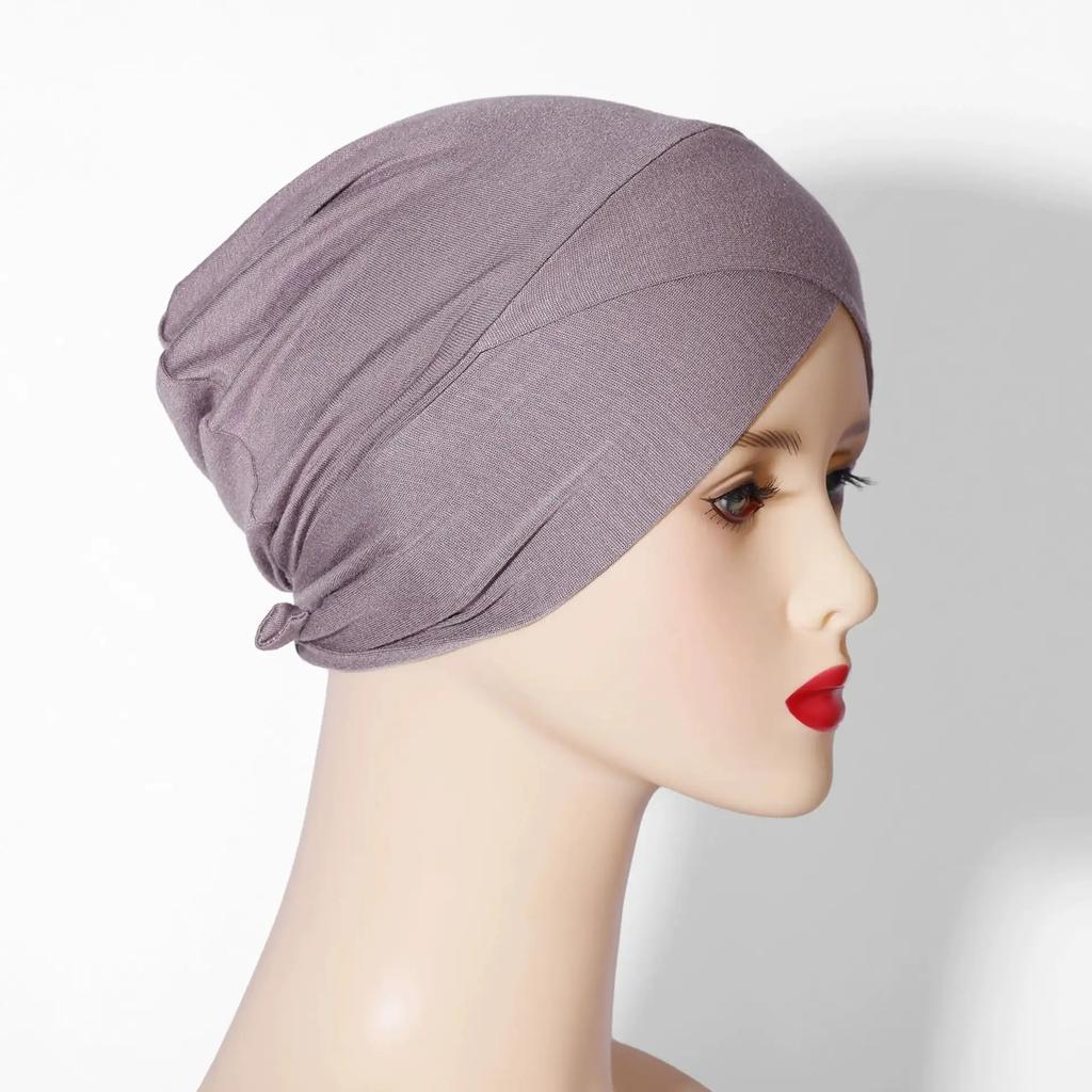 Muslim Inner Cap Hijab For Women Solid Underscarf Hijab Undercap Scarf Turban Hat Islamic Muslim Hijabs Ready To Wear Headcover