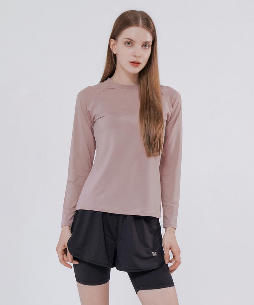 NOKJOK [2 Pack] Awesome Basic Cooling Long Sleeve Women'S T-Shirt (7 Colors) (D Type)