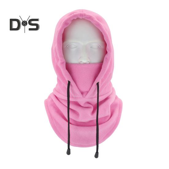 

Женская зимняя шапка-балаклава, толстая теплая флисовая ветрозащитная велосипедная защитная маска, регулируемая полная защита для путешествий на открытом воздухе в холодную погоду, для катания на лыжах розовый