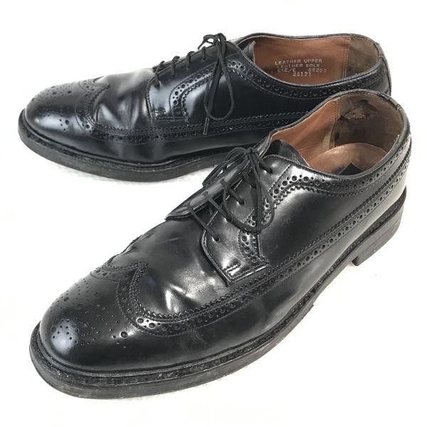 

BOSTONIAN Leather Goodyear Welt Long Wingtip Shoes Size 10EEE 28.0cm Black Business Dress Shoes
