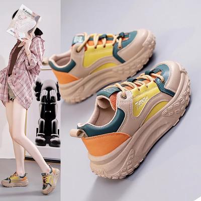 Nuevas Zapatillas Deportivas para Mujer Versátiles de Plataforma Zapatos Deportivos para Mujer Cómodos con Cordones Zapatos Tenis que Aumentan la Altura Zapatos Casuales para Mujer
