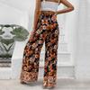 YYFS Women's Vintage Bohemia Casual Floral Print Trousers Pants & Capris