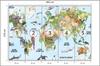 Photomural Watercolour World Map Self-Adhesive Mural 405x270