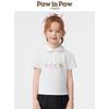 PawinPaw Girls' Polo Collar Laser Print T-Shirt