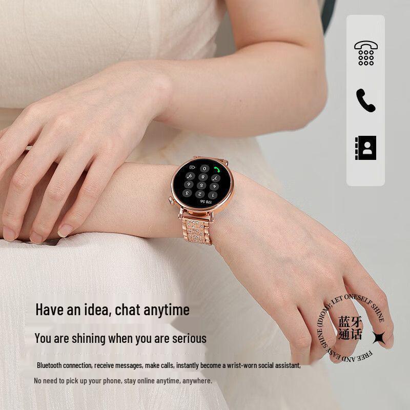 2025 Women's Sporty Luxury Smartwatch: Heart Rate, Multifunctional, Mobile Compatible, Light Bracelet.