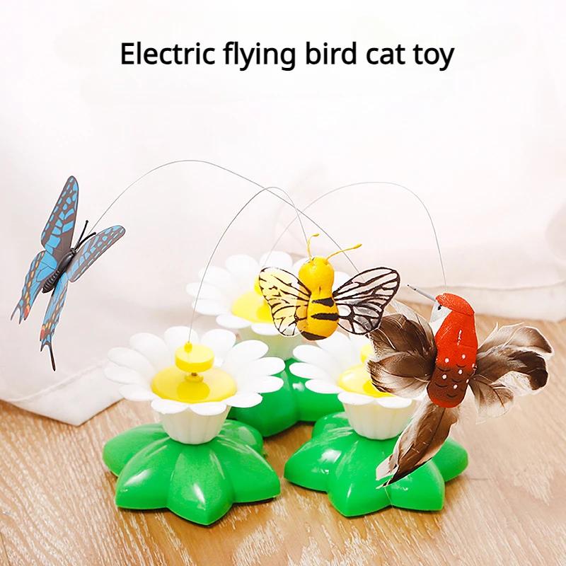 Katzenspielzeug Rotierender Elektrischer Fliegender Schmetterling Fliegender Vogel Automatisches Katzen-Teaser-Spielzeug Intelligentes Training Lustiges Spielzeug Haustierbedarf