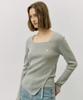 ROLAROLA Mohair Blended Button Knit Gray