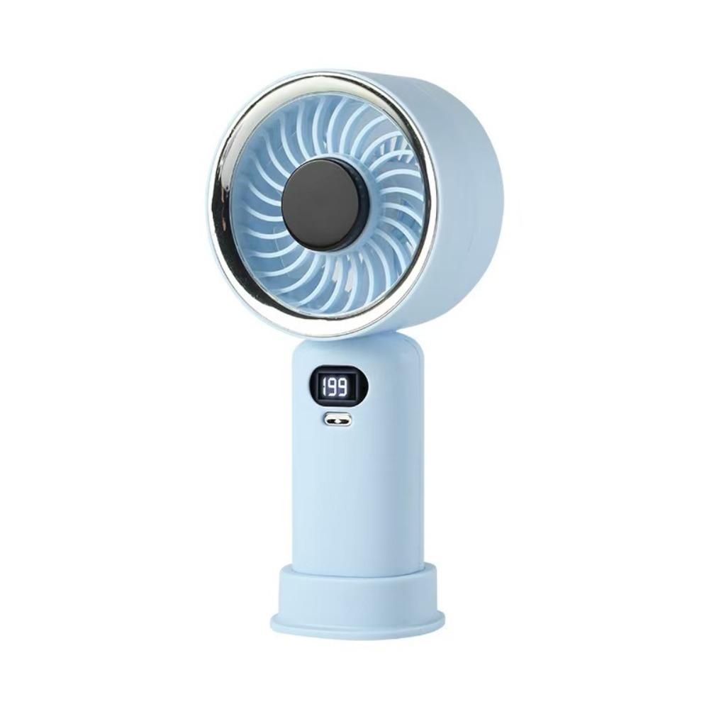 USB Rechargeable Handheld Fan Digital Display Portable Fan Cooling Fan  Office Workers