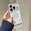 For Cartoon Magnetic Case for Apple 16 Protective Case No Yellowing Phone Case Magnetic Patch Crayon Shin Chan Cartoon Edition